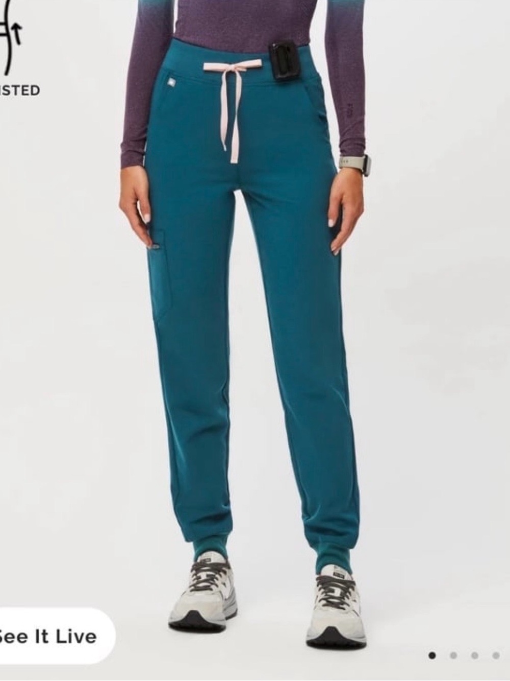 Figs Caribbean Blue Zamora High Waited Joggers